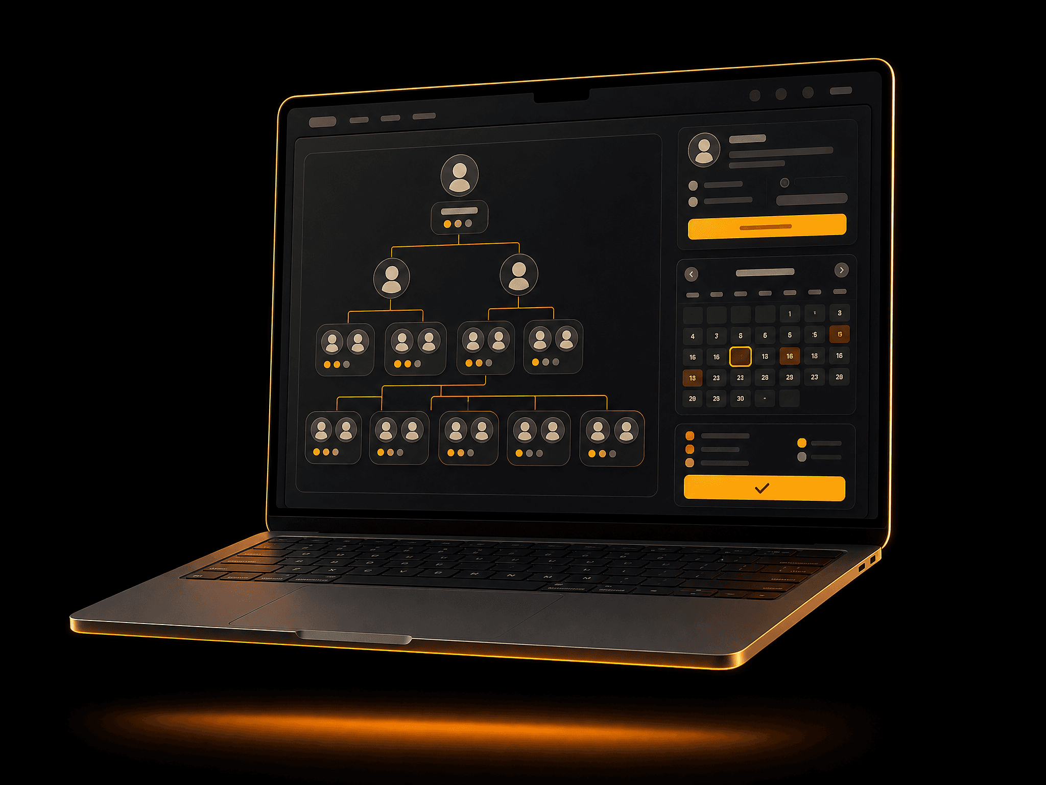 Company Administrative System product mockup